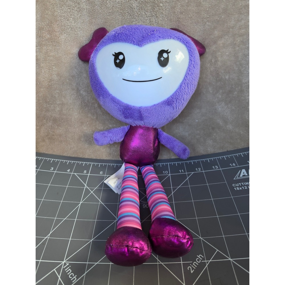 Spin Master Brightlings Purple Interactive Light Up Face Plush Doll 15 Inch
